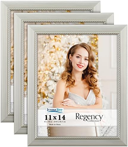 Icona Bay 11x14 Рамки за слики, фото рамки во барокен стил 11 x 14, монтирање на wallидови или табела, колекција на регенција