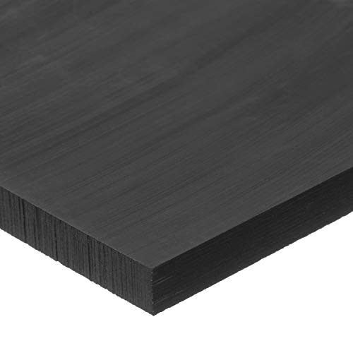 Црн UHMW полиетилен пластичен лист - долг 1 дебел x 24 широк x 24