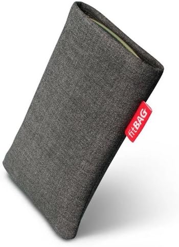 Fitbag Jive Grey обичај прилагодена ракав за HTC One Mini. Торбичка за ткаенини со фино костум со интегрирана обвивка за микрофибер