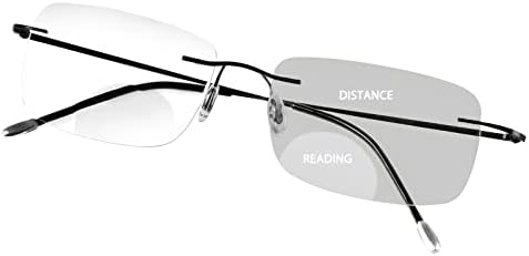 Suglss фотохроми бифокални очила за читање сини светло блокирачки очила за мажи жени кои транзиција на безжични очила за сонце