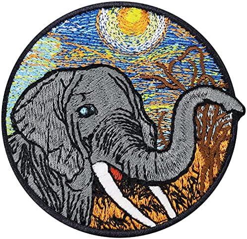 Заштедете слон шиење на лепенка - Заштитете загрозени видови железо на закрпи за loversубители на животни, див живот, loversубители