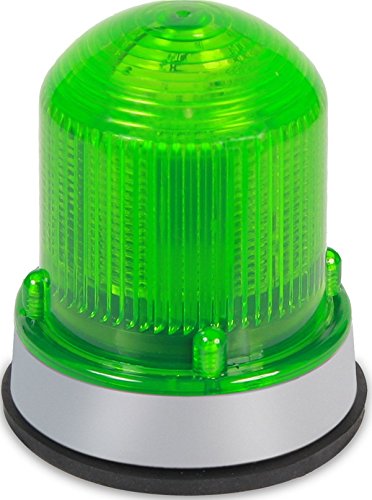 Сигнализирање на Едвардс 125XBRMG24D XTRA-BRITE LED мулти-режим Beacon, Steady-On/Flashing, 24V DC, сива база, зелена