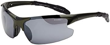 Очила за сонце на американската армија Машки полу-безобразни овални очила за сонце, УВА/УВБ, зелена боја