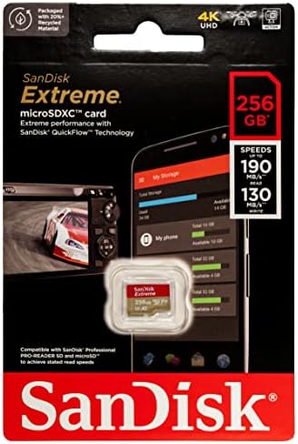 Sandisk Extreme 256gb MicroSD Картичка За Mavic MINI 2 DJI Drone Flycam-Класа 10 4K UHD U3 A2 V30 SDXC Пакет Со Сѐ Освен Stromboli