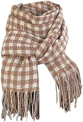 Зимска марама Bddviqnn за жени жени есен зимска шамија класична шамија топла мека голема ќебе обвивка за шал шал врела шал