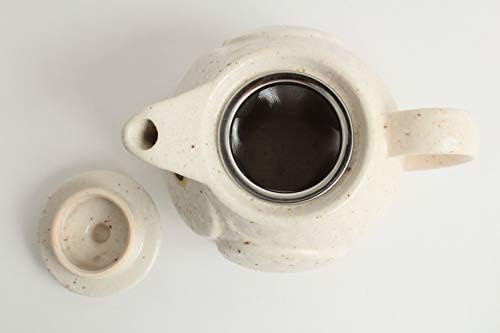 Mino Ware Јапонски керамички чајник kyusu owl форма шифон бел направен во Јапонија CPK003