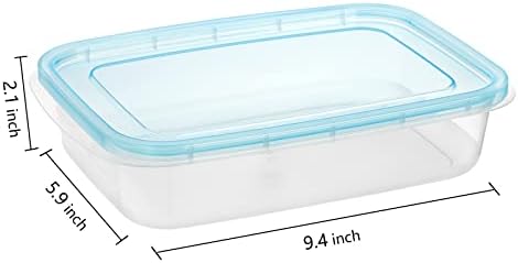 Mezchi 14 пакет со пластични оброци со подготвителни контејнери, контејнери за складирање на храна 33oz со херметички капак,