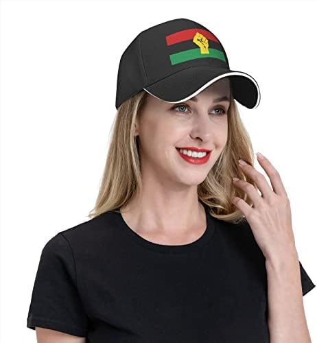 Црна моќност пане африканско знаме бејзбол капа маж, прилагодлива капа, унисекс, тато капа, сендвич капачиња