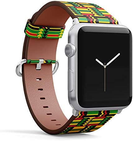 S -Type Iwatch Rechtap Strap Strap Blands за Apple Watch 4/3/2/1 Sport Series - African Zig Zag Model