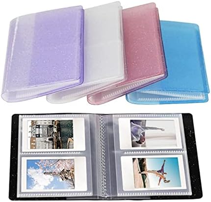 Haаолеи 64 џебови 3 инчи Quicksand Фото албум Mini Instant Pictures Case Organizer Organizer