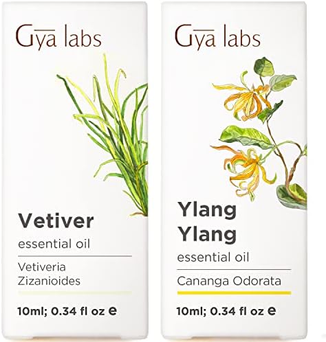 Есенцијално масло од ветивер за есенцијално масло за кожа и ylang ylang за сет на кожата - чисто терапевтско одделение