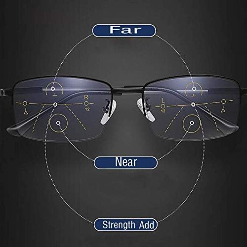 MIRYEA 2.5 x Зголемување Прогресивни Мултифокус Компјутерски Очила За Читање Мултифокални Очила + Бифокални Очила За Читање