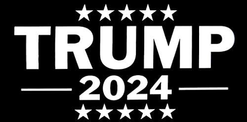Трамп 2024 година налепница за браник со црна бела винил