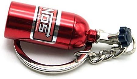 Модели на креативни автомобили со вода за вода, мини азотен оксид шише со клучеви за клучеви за клучеви прстен-црвена црвена