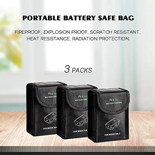 Безбедна торба за батерии на Arzroic за DJI Air 2S / Mavic Air 2 додатоци за доказ за експлозија на отпадоци за носење торбичка
