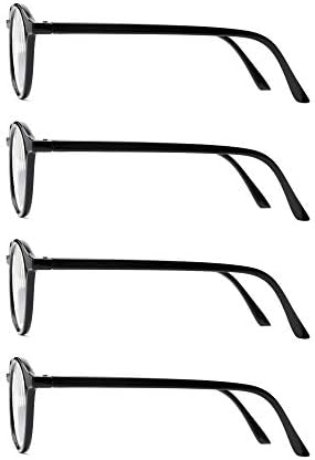 Читатели читатели.com целосно зголемени очила за читање: пристаниште - 4 пара, класичен круг за жени и мажи