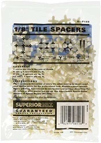 Superiorbilt 1/8 Tile Spacer торба 200 парчиња