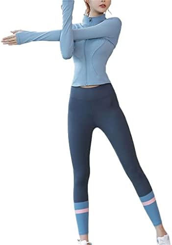 Dhtdvd јога облека поставува женски фитнес спортски пилатес се протегаат летни модели со кратки ракави