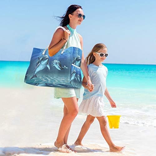 Торба за плажа Алаза, две торбички за патување со делфин за кампување, вежбање, вежбање
