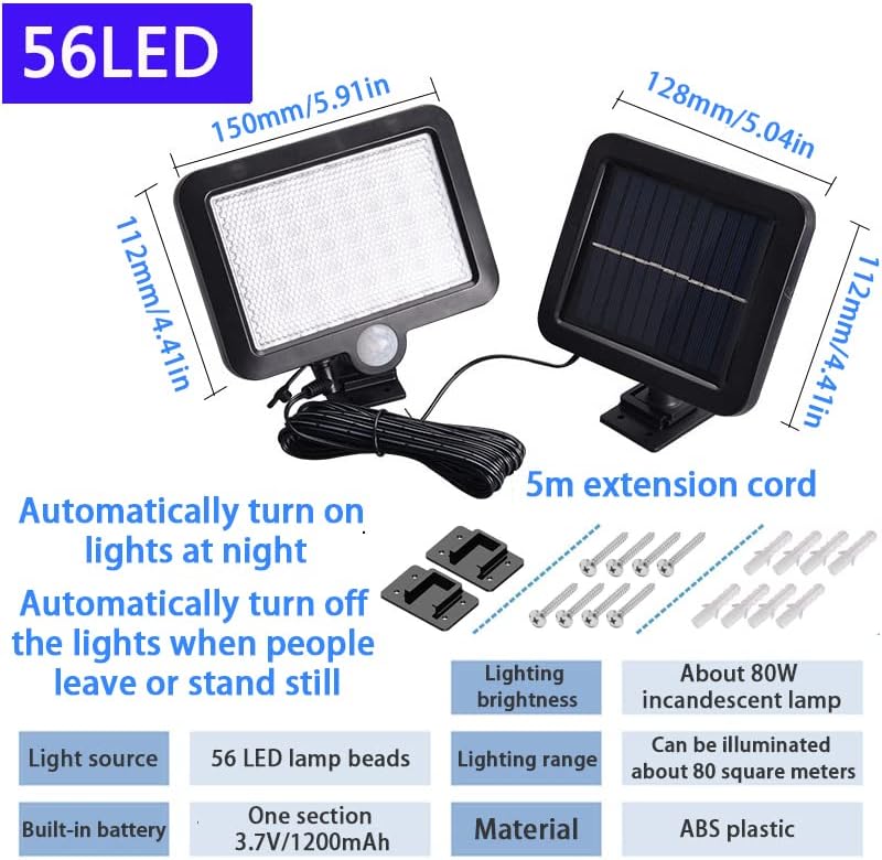 Сензор за движење на соларни светла на отворено, засилен LED, водоотпорен IP65, светло на соларна wallидна, светло на LEDидот
