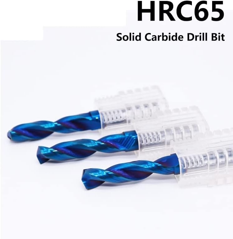 Планински мажи Тврдајте вежба 1PC 1MM-16mm HRC65 Цврсти битови за вежбање со карбид, 3Д сина спирална флејта за вежбање малку