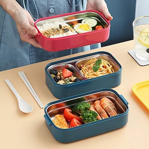 Lkyboa Не'рѓосувачки челик симпатичен ручек за контејнери за храна кутии со пченица слама материјал протекно-протекување јапонски