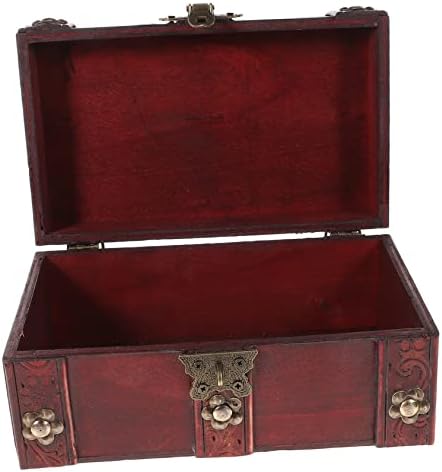 Sewacc гроздобер дрвена кутија за складирање подарок накит украси за подароци бонбони накит богатство кутија дрвени гради кутии