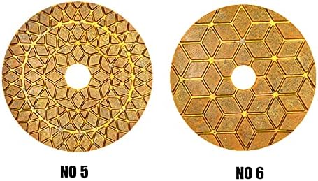 6 парчиња/сет 4 инчи подложни за полирање на супер дијаманти 100мм бакарна метална врска Влажна подлога за полирање за мермер