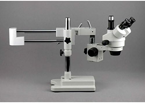 Amscope SM-4TP Професионален тринокуларен стерео зум микроскоп со истовремена контрола на фокусот, WH10X очите на очите, зголемувањето