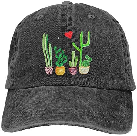 Unisex кактус кактус loveубов уметнички гроздобер фармерки прилагодливи бејзбол капа памук тексас тато капа
