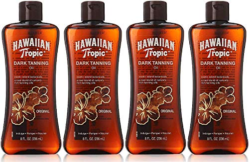 Хавајски Тропски Темно Масло За Сончање Оригинал-8 мл, Пакување од 4