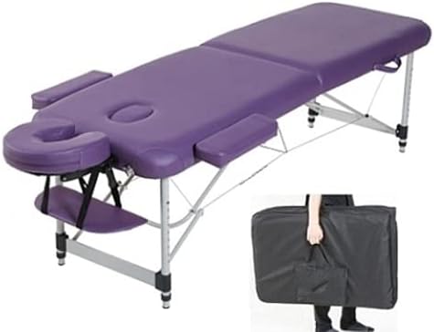 Преклопна масажа за масажа Преносен стол за убавина водоотпорен прилагодлив салон за спа -бања за нокти на лицето, виолетова