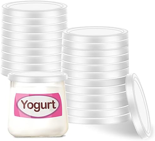 Оуи Јогурт Тегла Капаци-50 пакет Уи Капаци За Јоплаит Јогурт Контејнер Јасно Пластични Тегла Капаци За Уи јогурт тегли