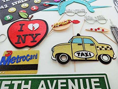 Picwrap New York Photo Booth Props Glasss Big Apple Times Square знак