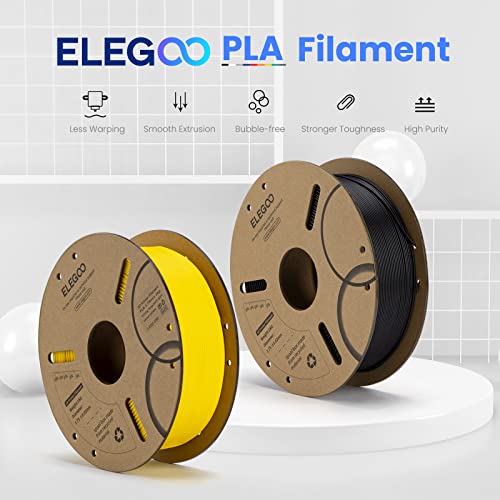 Димензионална точност на филаментот Elegoo Pla 1.75mm темно сина 1 кг, 3Д печатач Димензионална точност +/- 0,02мм, филамента