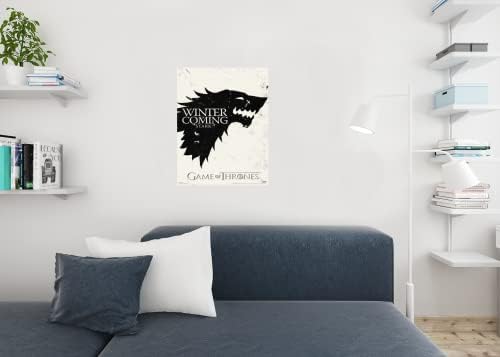 Игра на тронови зима доаѓа Старк ТВ кул wallиден декор, уметнички постер за печатење 24х36
