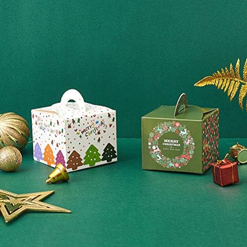 50 парчиња креативни Chritsmas кутии преносни кутии за подароци за Божиќ Исклучителни кутии за пакување кутии за пакување на