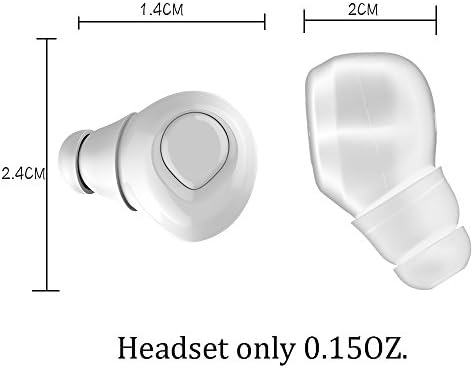 Bluetooth Слушалки Пренослив Полнач Невидлив Безжичен Во Ушни Слушалки V4. 1 Стерео Бучава Изолирање Слушалки Со Микрофон, Црна&засилувач;Whtie