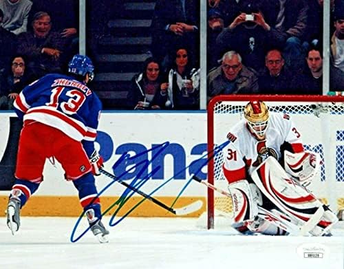 Николај Зердев потпиша хокеј Фотографија со 8x10 со JSA COA - Автограмирани фотографии од NHL