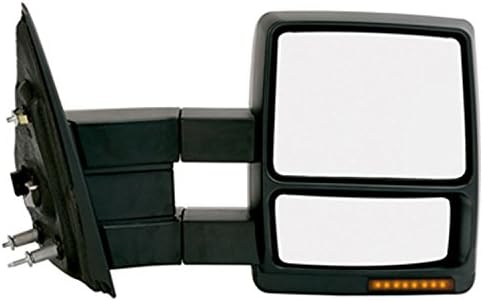 Fit System Passenger Side Turing Mirror for Ford F150 Extendable, w/turn сигнал и ламба, текстурирана црна, преклопна, загреана