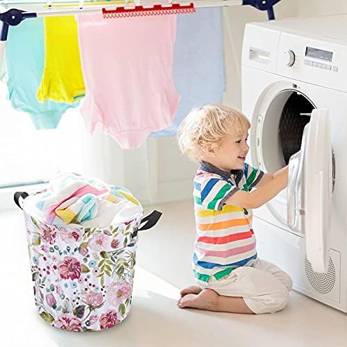 Кошница за перење FODUODUO модерна временска временска алишта за перење со рачки што може да се преклопи со валкана облека за