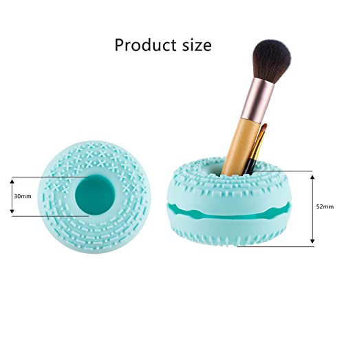 Подлога за чистење четки за шминка, силиконска четка, преносна патна козметичка чинија за миење четки спречи излевање на вода, 3-во-1 алатка за чистење