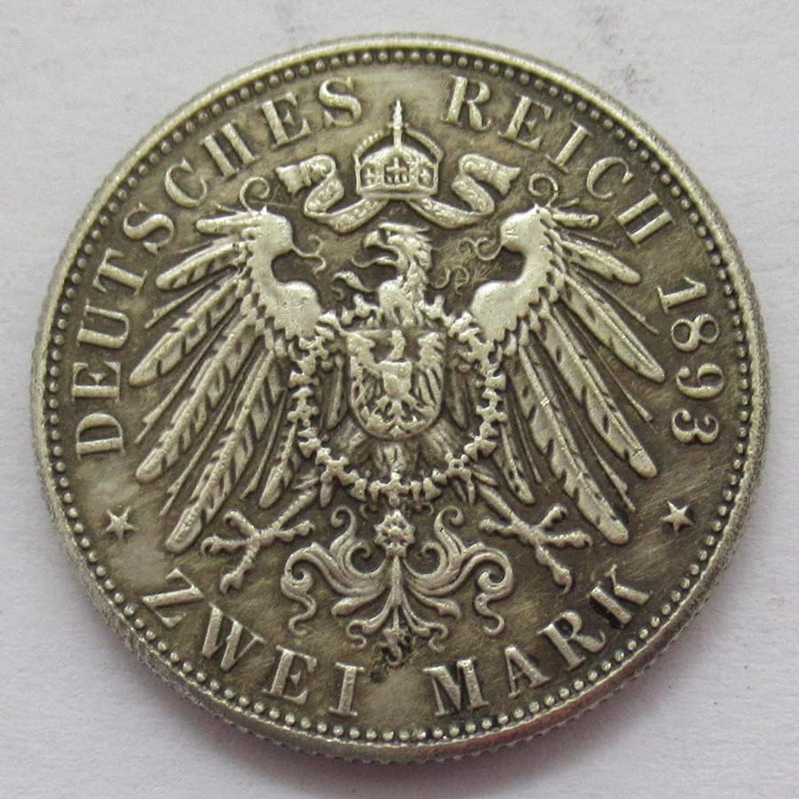 Германски 2 Марк 1891-1913 11 Видови На Странски Реплика Бакар Комеморативни Монети