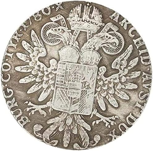 На почетокот на 1780 година Австро-унгарски сребрен долар 18-ти век 1 Тејлор австро-унгарска сребрена монета странска сребрена