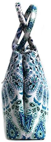 Womenените мулти цветни торбички за носачи на пешкири за плажа, торбички рачно изработени торби за купување рамо