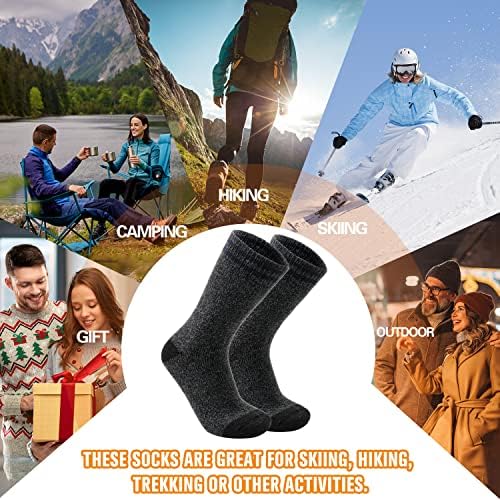 3 Пара Зимски Термални Чорапи за Мажи &засилувач; Жените Топла Зима Ски Дебела Подигање Изолирани Чорапи За Ладно Време