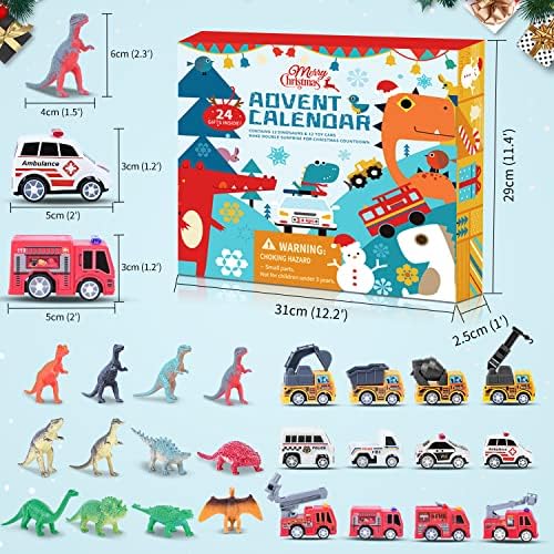 Календар За Доаѓање на диносаурусите 2022 Момчиња и 3 Пакувајте Бели Божиќни Чорапи
