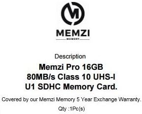 MEMZI PRO 16gb Класа 10 80MB / s Sdhc Мемориска Картичка За Canon IXUS Или IXUS HS Компактни Дигитални Камери